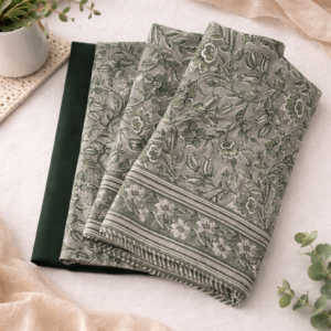 handloom pure cotton king size boarder bedsheet with 2 pillow covers