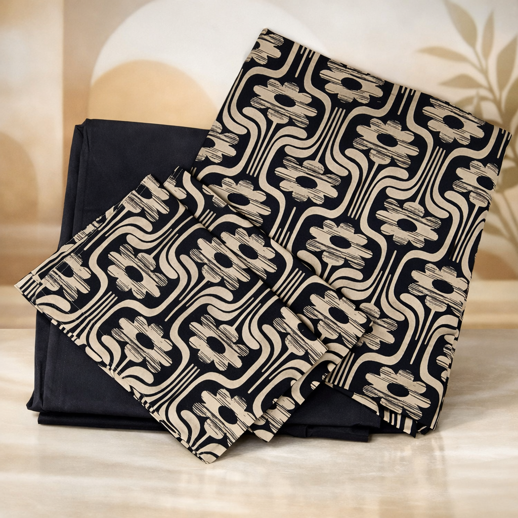 queen 2 Handloom Pure Cotton Queen size Bedsheet with 2 pillow covers - Image 3