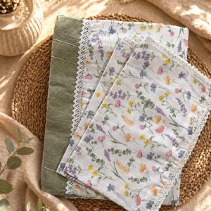 pure cotton queen size lace boarder bedsheet with 2 pillow covers
