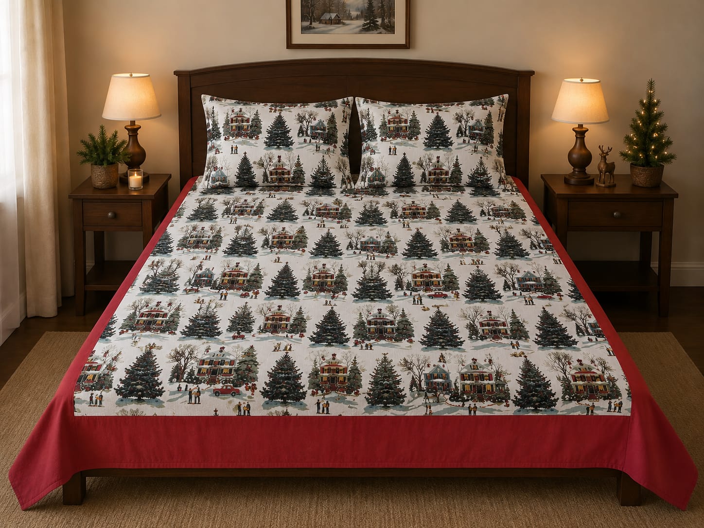 pure cotton queen size boarder bedsheet with 2 pillow covers pure cotton queen size boarder bedsheet with 2 pillow covers