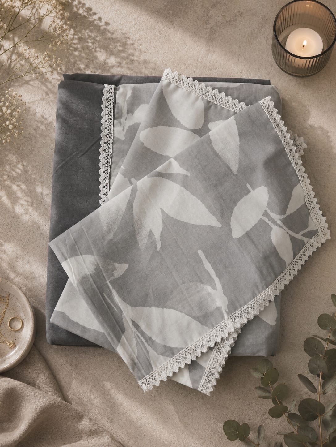 pure cotton king size lace boarder bedsheet with 2 pillow covers pure cotton king size lace boarder bedsheet with 2 pillow covers
